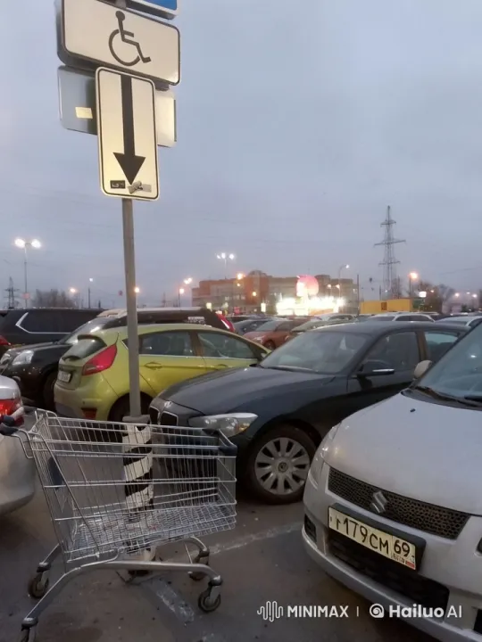 Bread Thief Steals from Shopping Cart in Parking Lot – AI Generated Video | Hailuo AI