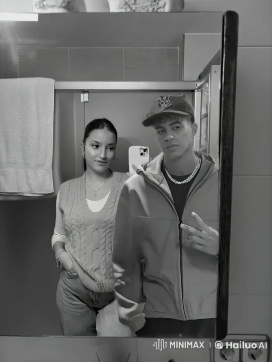 Boy Kisses Girl's Cheek in Intimate Bathroom Setting – AI Generated Video | Hailuo AI