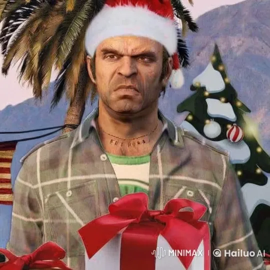 Santa Hat-Wearing Man Spills Bread, Drives BMW M5 – AI Generated Video | Hailuo AI