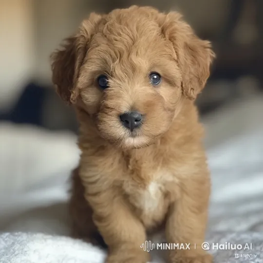 Fluffy Puppy Plays Energetically Indoors – AI Generated Video | Hailuo AI