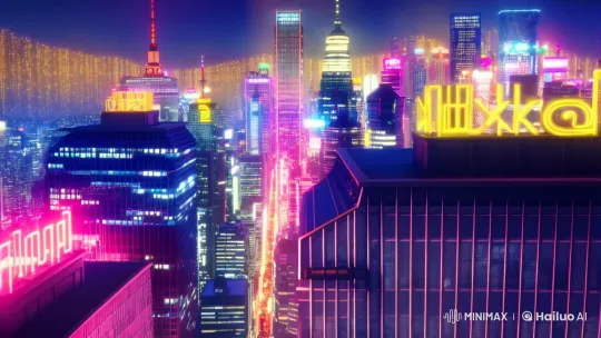 Tokyo's Neon Nightfall: A Solitary Figure's Reflection – AI Generated Video | Hailuo AI