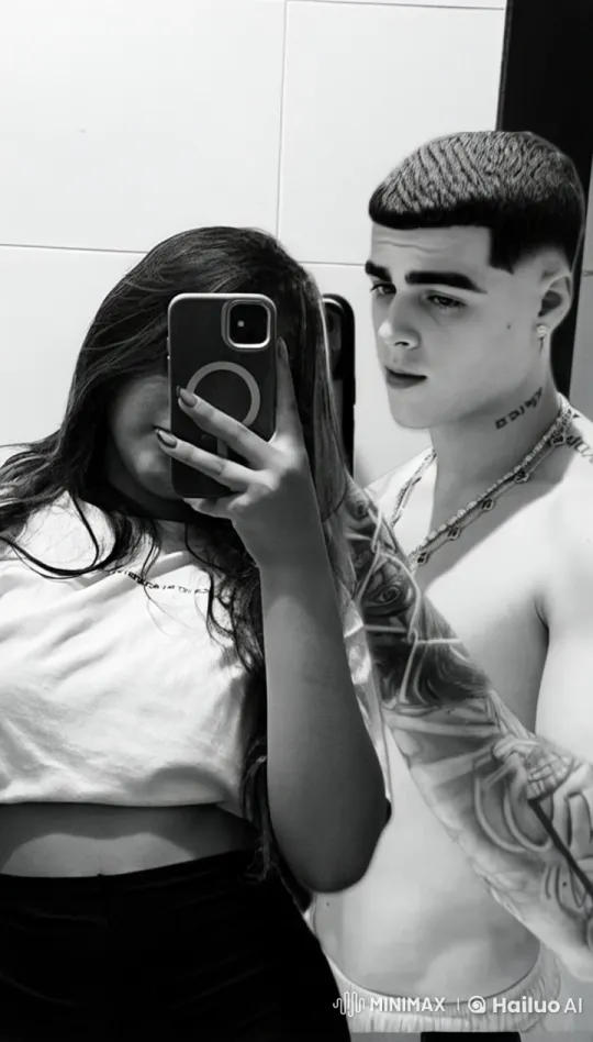 Live2D Animated Video of Girl and Tattooed Person Kissing in Mirror – AI Generated Video | Hailuo AI
