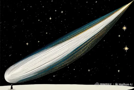 Comet's Glory Overwhelms Starry Night – AI Generated Video | Hailuo AI