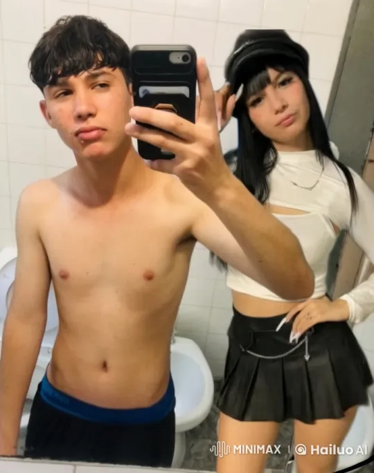 Couple Embracing in Bathroom Selfie Video – AI Generated Video | Hailuo AI