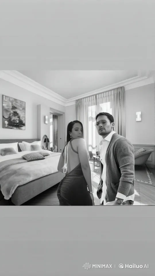 Couple Shares Intimate Moment in Luxurious Bedroom – AI Generated Video | Hailuo AI