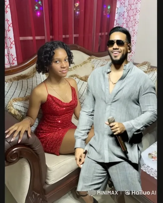 Couple Shares Tender Moment on Ornate Couch – AI Generated Video | Hailuo AI