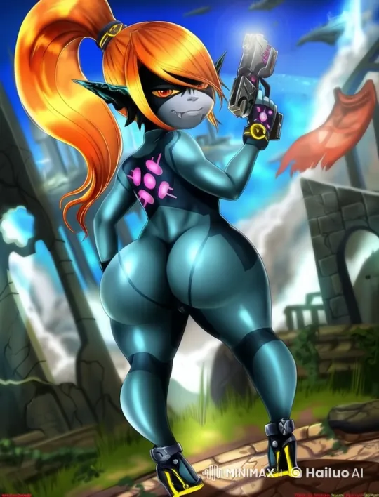Futuristic Girl with Blaster in Post-Apocalyptic Setting – AI Generated Video | Hailuo AI
