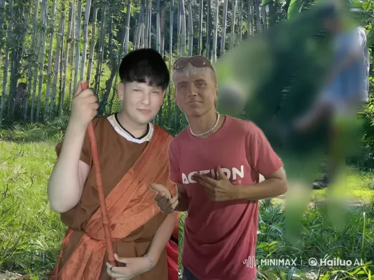 Couple Shares Intimate Kiss in Bamboo Grove – AI Generated Video | Hailuo AI