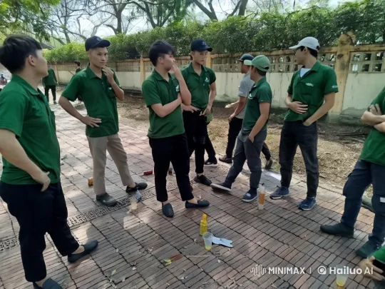 Men in Green Practice Impressive Kung-Fu Routine – AI Generated Video | Hailuo AI