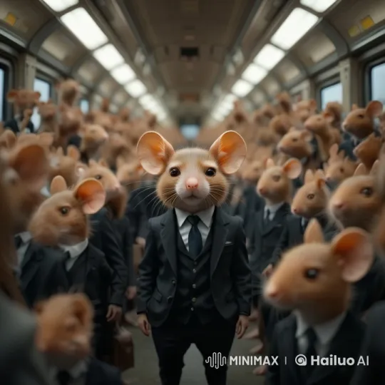 Rat Commuters in a Crowded Train – AI Generated Video | Hailuo AI