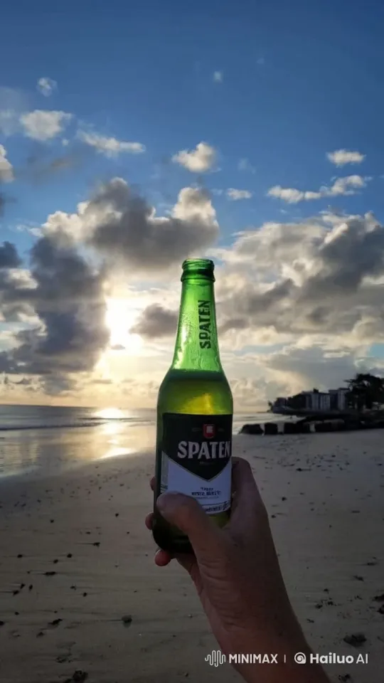 Strolling on the Beach With a Beer – AI Generated Video | Hailuo AI
