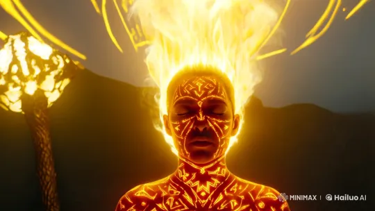 Sorcerer Enveloped in Arcane Energy – AI Generated Video | Hailuo AI