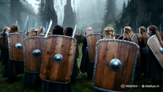 Viking Warrior Queen Leads Squadron in Epic Battle – AI Generated Video | Hailuo AI