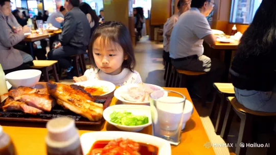 Tokyo Yakiniku Restaurant Scene with a Contemplative Girl – AI Generated Video | Hailuo AI