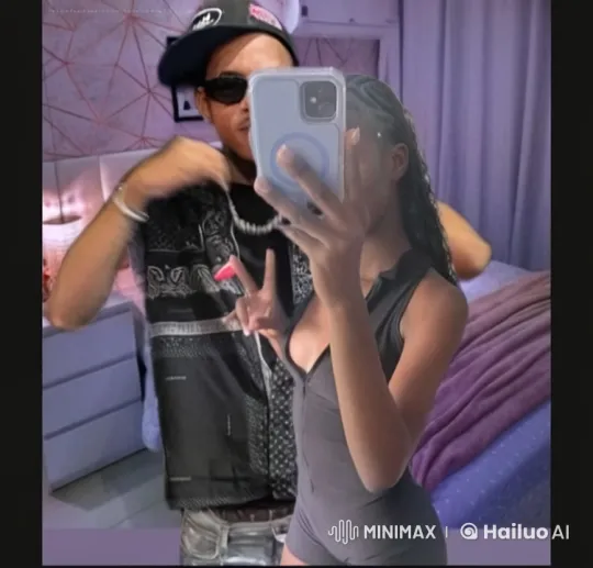 Young Couple Shares Sweet Kiss in Bedroom Selfie – AI Generated Video | Hailuo AI