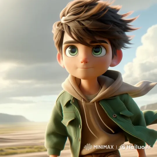 Child Walks into Vast Prairie, Embraced by Wind – AI Generated Video | Hailuo AI