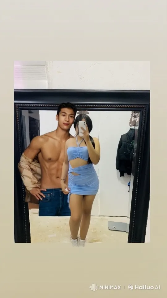 Couple in Black Mirror Frame Shows Intimacy – AI Generated Video | Hailuo AI