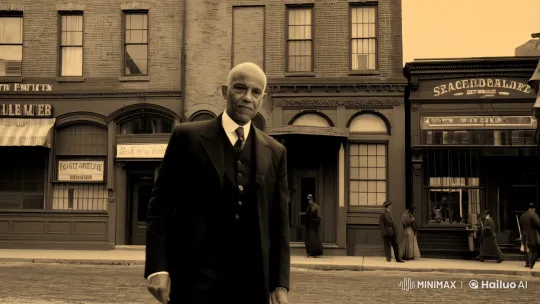 Man Mirroring Vintage Photo Walks Through 1910s Toronto – AI Generated Video | Hailuo AI