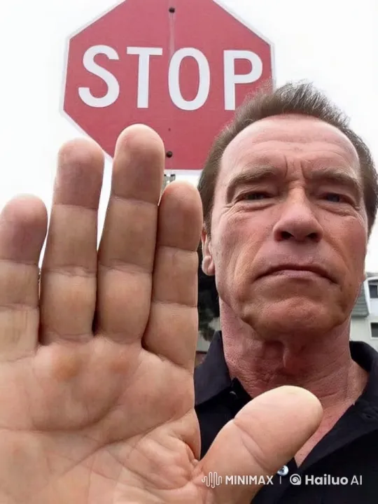Arnold Schwarzenegger's Epic Motorcycle Ride Amidst Explosion – AI Generated Video | Hailuo AI