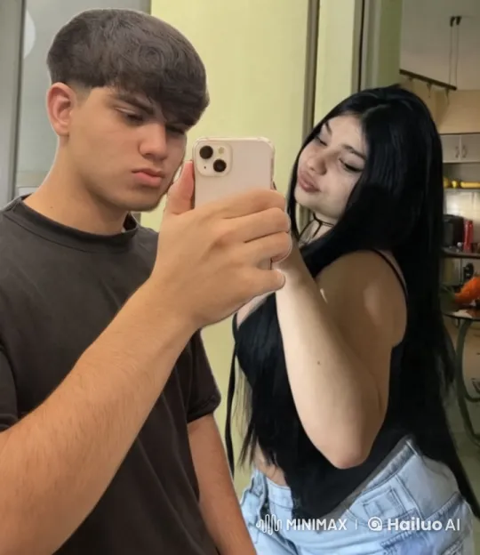 Young Couple Shares Affectionate Moment in Kitchen – AI Generated Video | Hailuo AI