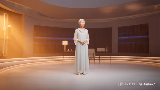 AI Host Introduces Future of Technology with Aesthetic Appeal – AI Generated Video | Hailuo AI