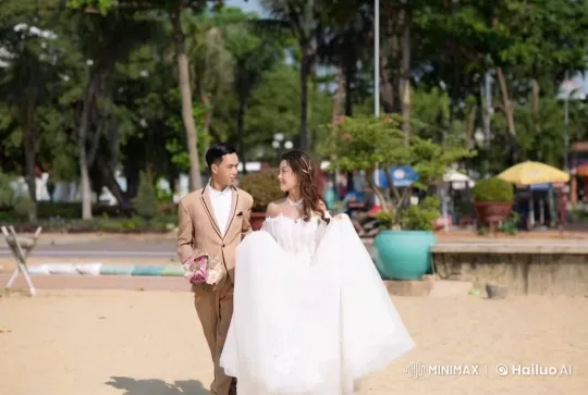 Couple's Elegantly Powerful Kungfu Wedding Display – AI Generated Video | Hailuo AI