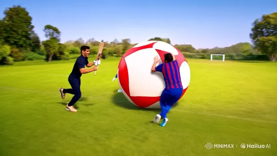 Legendary Athletes in Hilarious Tug-of-War – AI Generated Video | Hailuo AI