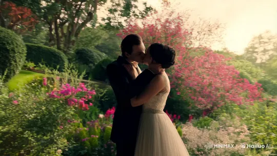 Passionate Embrace in Dreamy Garden Landscape – AI Generated Video | Hailuo AI