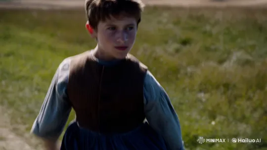 Boy Walks Gracefully Against Wind, Revealing Prairie Beyond – AI Generated Video | Hailuo AI