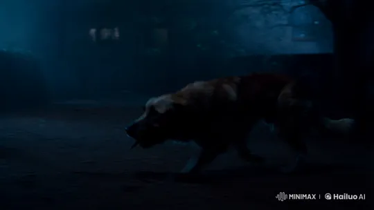 Malevolent Dog Transforms, Devours in Sinister Cinematic Scene – AI Generated Video | Hailuo AI