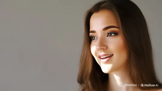 Photorealistic Young Woman Displaying Lifelike Movements – AI Generated Video | Hailuo AI