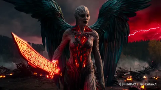 Corrupted Angel of Apocalypse: A Symbol of Fallen Grace – AI Generated Video | Hailuo AI