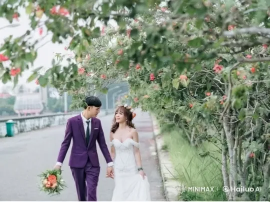 Couple's Wedding Path Argument Captured – AI Generated Video | Hailuo AI