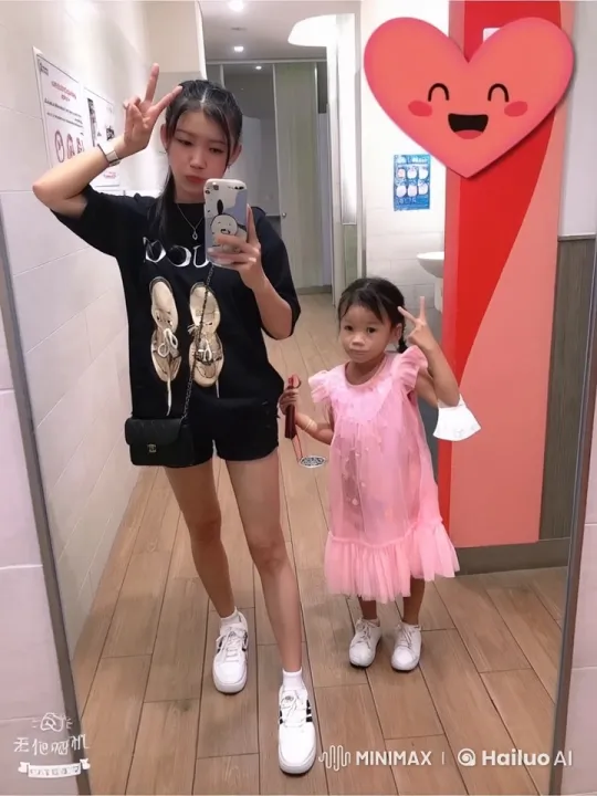 Mother and Child Perform Synchronized Martial Arts in Bathroom – AI Generated Video | Hailuo AI