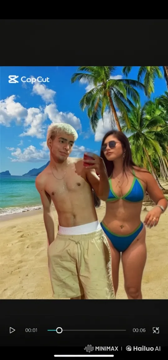 Romantic Beach Kiss and Sunny Afternoon – AI Generated Video | Hailuo AI