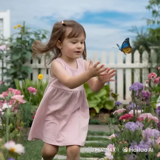 Girl Crafts Flower Bundle for Grandma's Kiss – AI Generated Video | Hailuo AI