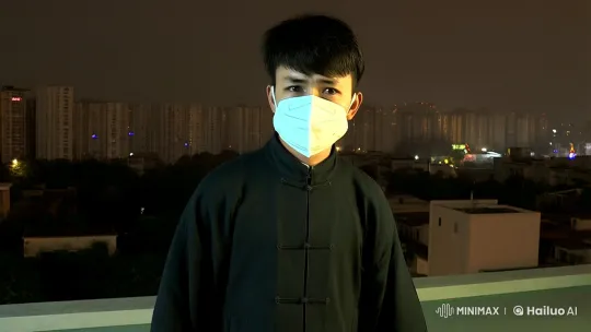 Urban Rooftop Kung Fu Performance by Focused Young Man – AI Generated Video | Hailuo AI
