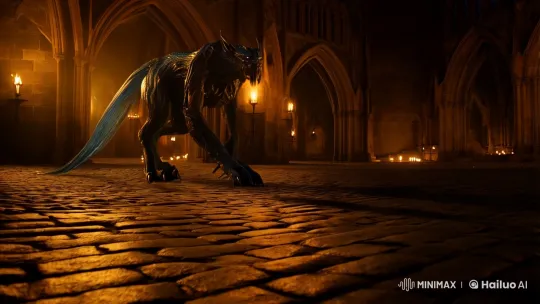 Demon Creature Emerges in Eerie, Gothic Setting – AI Generated Video | Hailuo AI