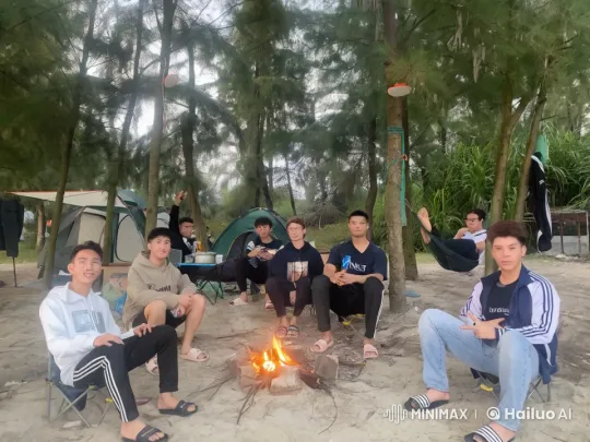 Young Men Camp and Spar in Friendly Kungfu Match – AI Generated Video | Hailuo AI
