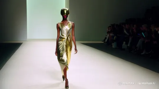 Avant-Garde Fashion Model Showcases Elegance on Paris Runway – AI Generated Video | Hailuo AI