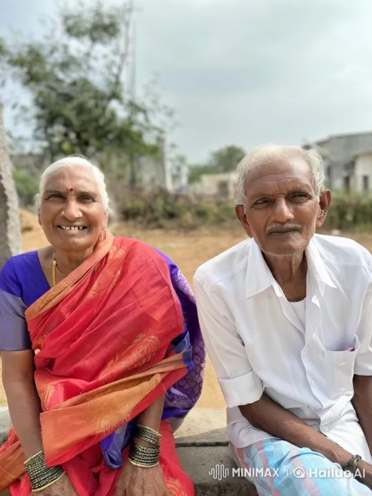 Elderly Couple Shares Affectionate Hug in Rural Setting – AI Generated Video | Hailuo AI