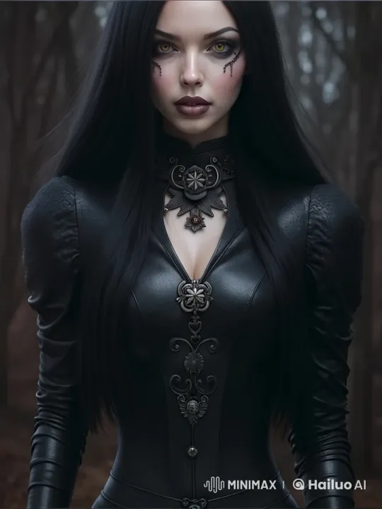 Mysterious Figure in Gothic Attire Amidst Foggy Forest – AI Generated Video | Hailuo AI