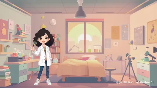 Tia's Energetic Introduction in a Sci-Fi Lab Setting – AI Generated Video | Hailuo AI