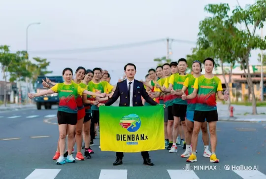 Dienban Runners Showcase Martial Arts Skills on Street – AI Generated Video | Hailuo AI