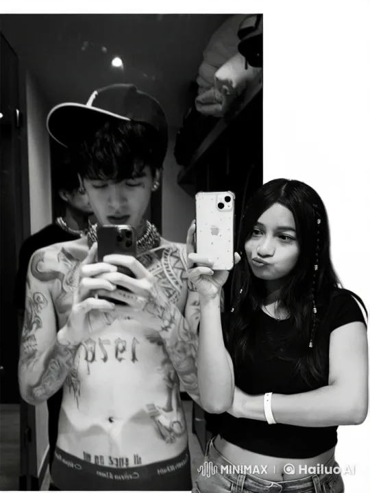 Couple's Intimate Mirror Selfie with a Passionate Kiss – AI Generated Video | Hailuo AI