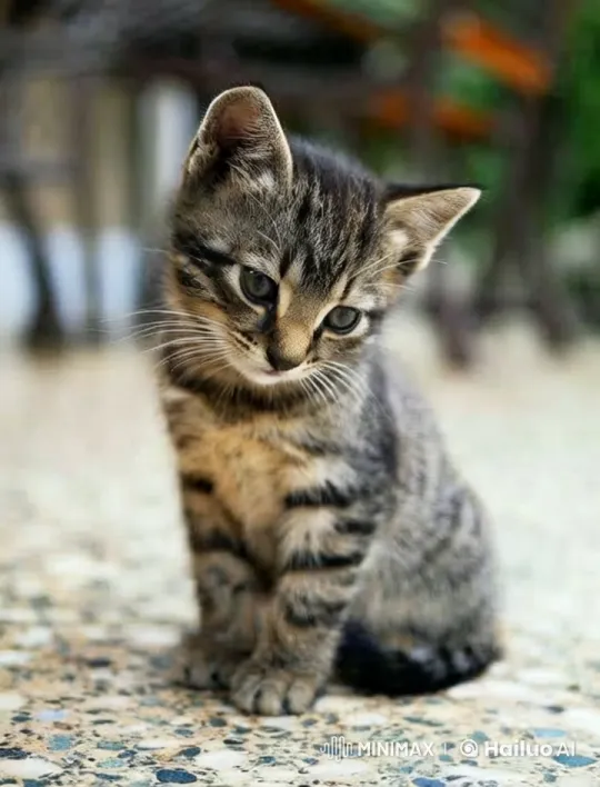 Solitary Kitten on Speckled Floor – AI Generated Video | Hailuo AI