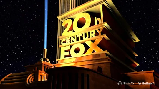 20th Century Fox Logo Over Starry Sky – AI Generated Video | Hailuo AI