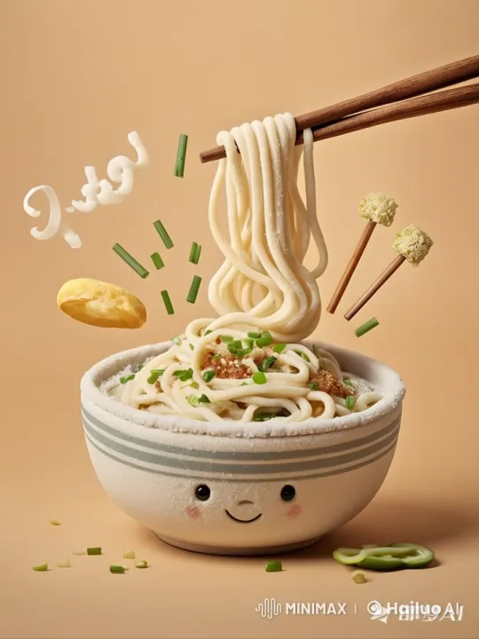 Adorable Animated Noodles in Cheerful Live2D Scene – AI Generated Video | Hailuo AI