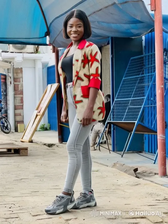 African Woman Showcases Fashion in Urban Setting – AI Generated Video | Hailuo AI