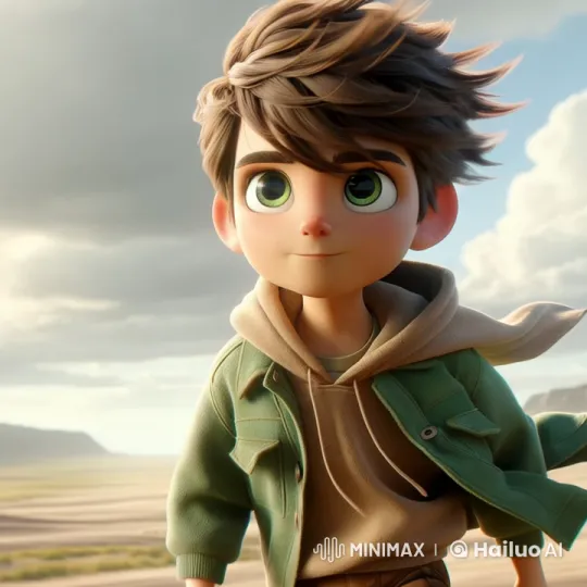Young Adventurer in Dynamic Natural Landscape – AI Generated Video | Hailuo AI